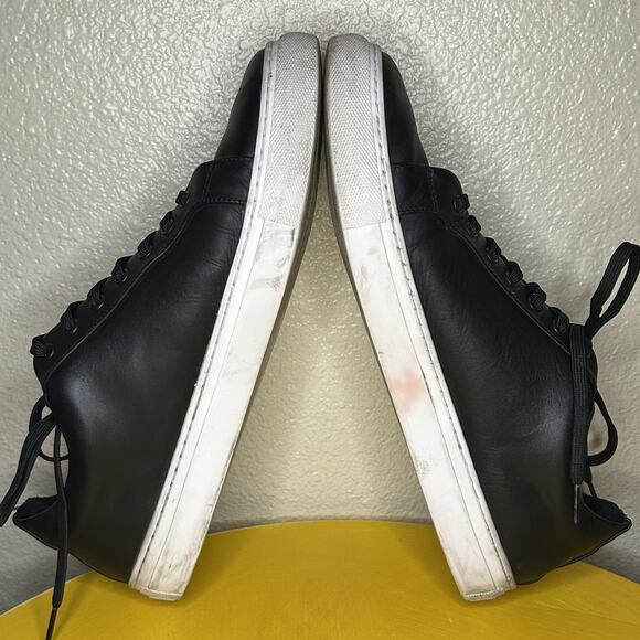 Thursday Premier Everyday Shoes Men's 12 Black White Leather Low Top Sneakers - Picture 10 of 14